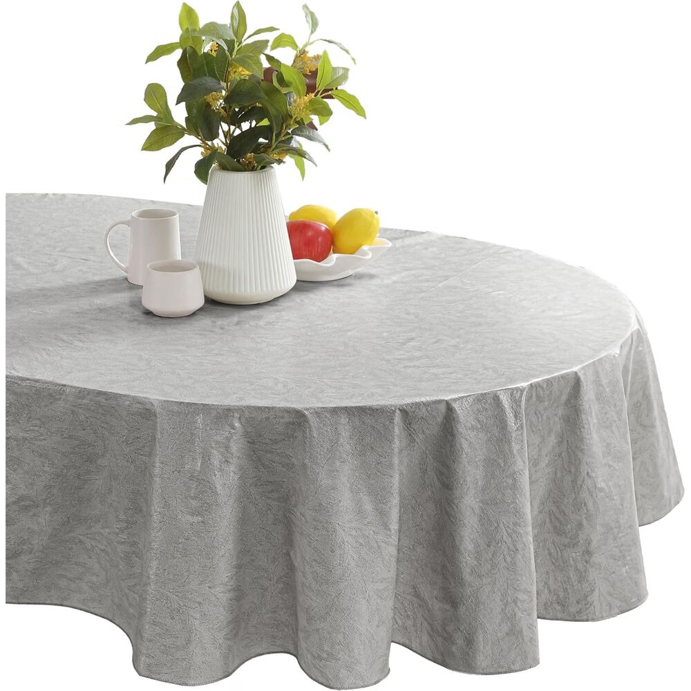 Newbridge Napa Leaf Vinyl Tablecloth, 60" x 102" Oval